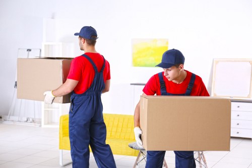 Office removal team planning a move in a Notting Hill commercial property
