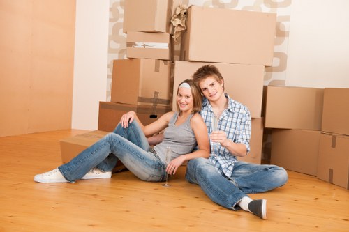 Loading furniture into a van for a local Notting Hill relocation