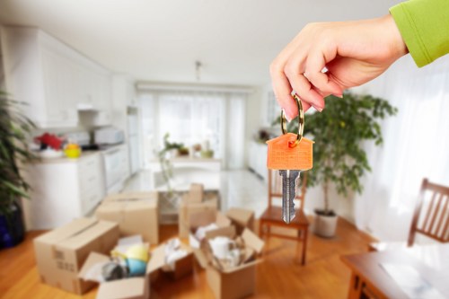 Trained staff handling furniture carefully during a Notting Hill move