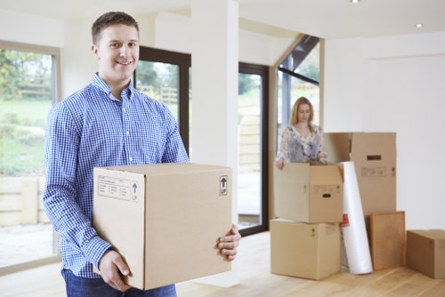 Moving van and organised boxes prepared for a Notting Hill relocation