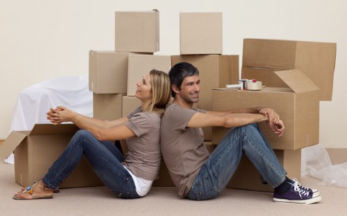 Careful box organisation for a move in Notting Hill