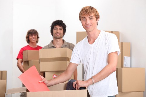 Careful moving of belongings through a Notting Hill staircase